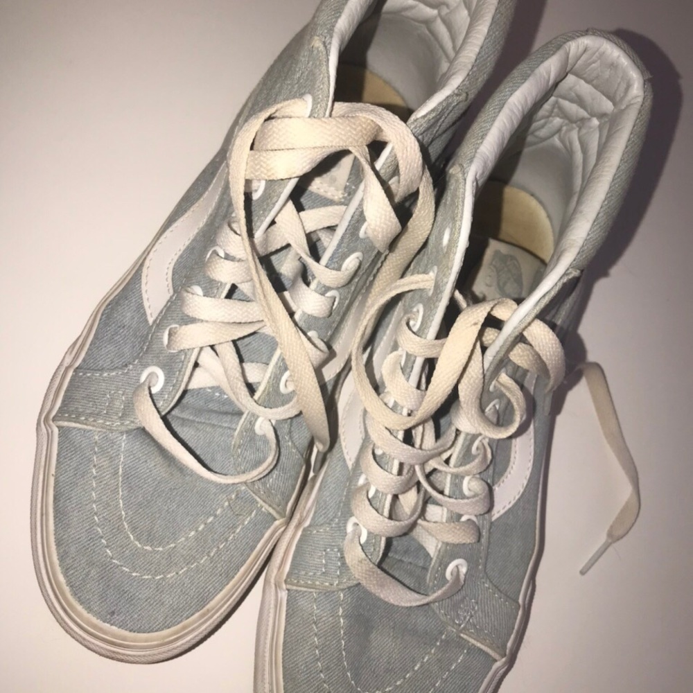 Blue high top vans
